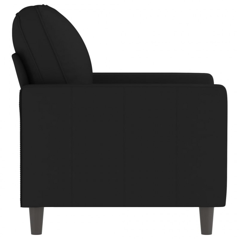 Fotel, czarny, 60 cm, obity aksamitem