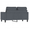 Sofa 2-osobowa, ciemnoszary, 120 cm, tapicerowana aksamitem