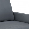 Sofa 2-osobowa, ciemnoszary, 120 cm, tapicerowana aksamitem