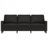 Sofa 3-osobowa, czarny, 180 cm, tapicerowana aksamitem