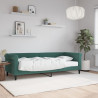 Sofa z materacem do spania, ciemnozielona, 80x200 cm, aksamit