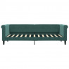 Sofa z materacem do spania, ciemnozielona, 80x200 cm, aksamit