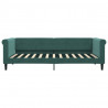 Sofa z materacem do spania, ciemnozielona, 90x200 cm, aksamit