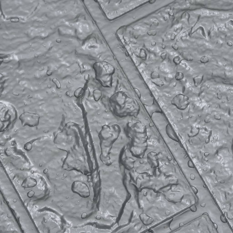 Panele 3D z imitacją cegły, samoprzylepne, 20 szt., antracytowe