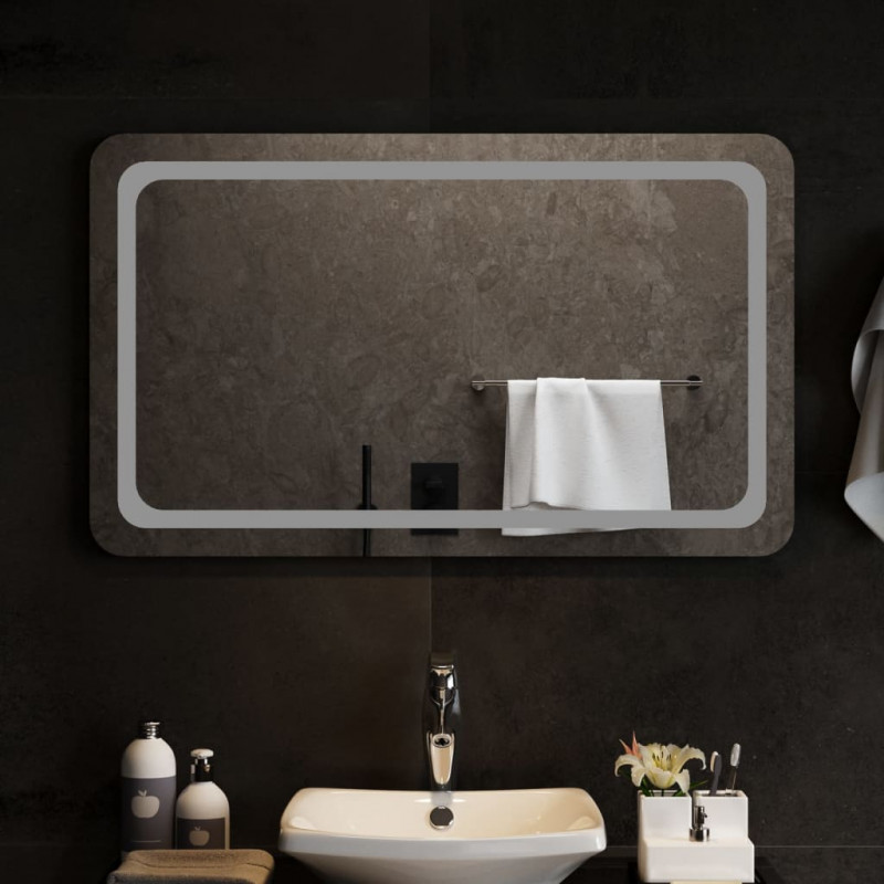 Lustro łazienkowe z LED, 100x60 cm