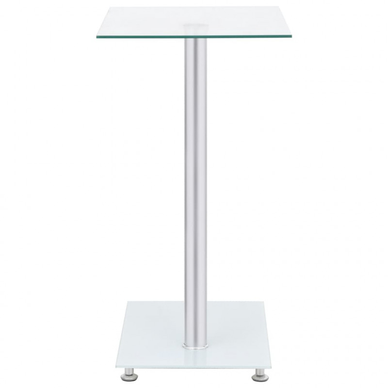 Stolik w kształcie U 45x30x58 cm, przezroczyste hartowane szkło
