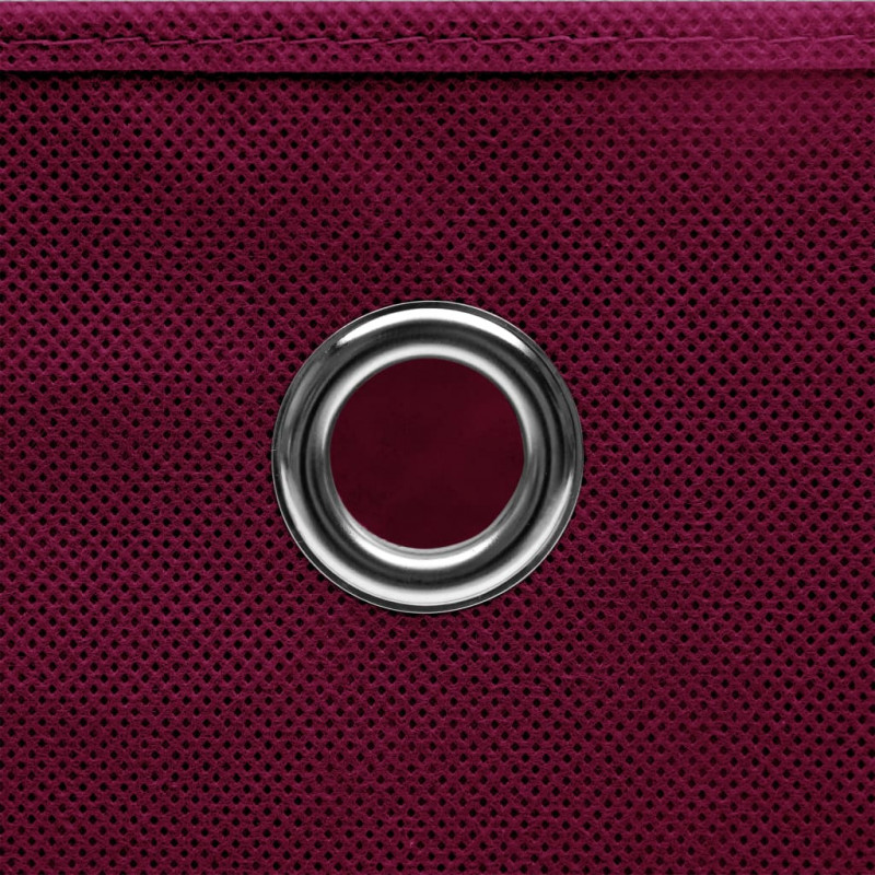 Pudełka z włókniny, 4 szt., 28x28x28 cm, ciemnoczerwone