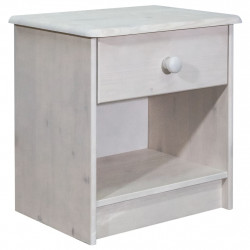 Szafka nocna, 41x30x42 cm, lite drewno sosnowe