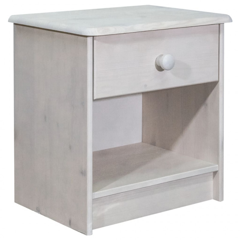 Szafka nocna, 41x30x42 cm, lite drewno sosnowe
