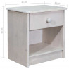 Szafka nocna, 41x30x42 cm, lite drewno sosnowe