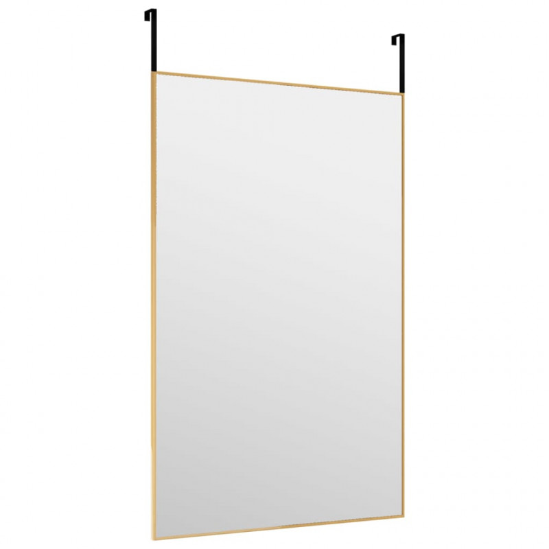 Lustro na drzwi, złote, 50x80 cm, szkło i aluminium