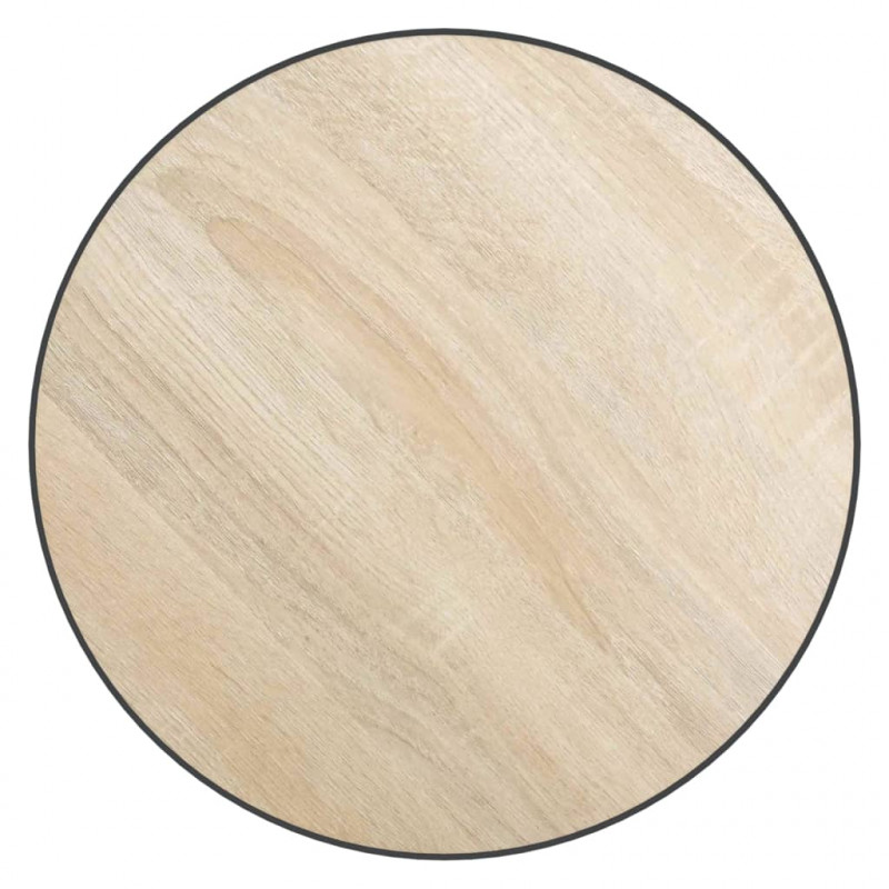 Stolik herbaciany, dąb sonoma, Ø35 cm, MDF