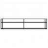 Szafka pod TV, czarna, 180x40x40,5 cm, szkło hartowane