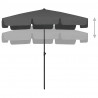 Parasol plażowy, antracytowy, 200x125 cm