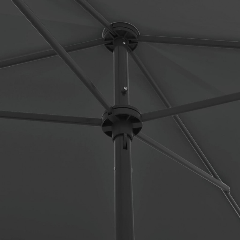Parasol plażowy, antracytowy, 200x125 cm
