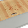 Ławka, szara, 107x45x75,5 cm, lite drewno jodłowe
