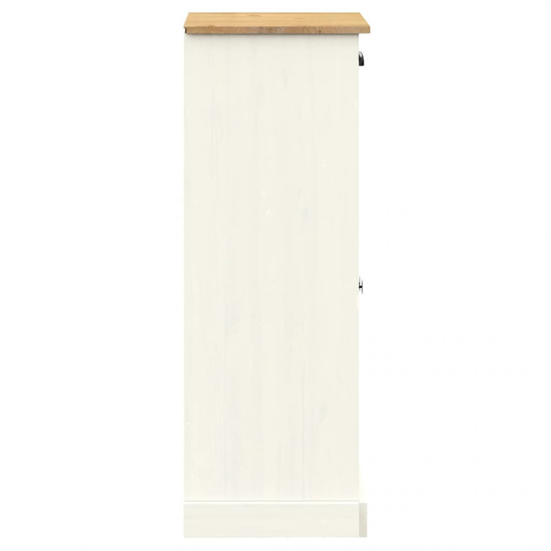 Szafka na buty VIGO, biała, 60x35x96 cm, lite drewno sosnowe