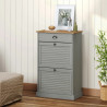 Szafka na buty VIGO, 60x35x96 cm, szara, lite drewno sosnowe