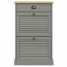 Szafka na buty VIGO, 60x35x96 cm, szara, lite drewno sosnowe