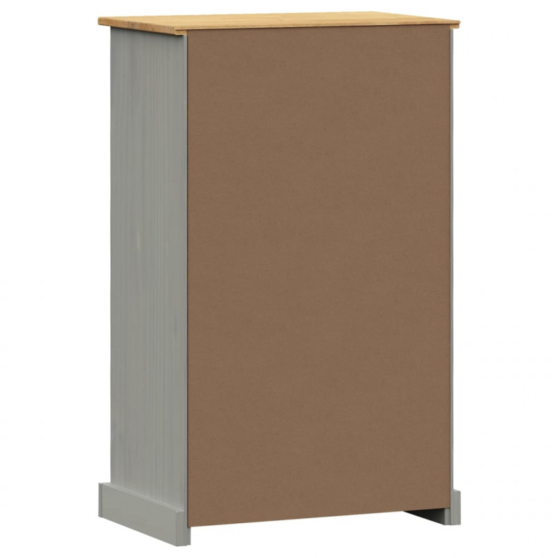 Szafka na buty VIGO, 60x35x96 cm, szara, lite drewno sosnowe