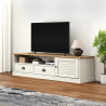 Szafka pod TV VIGO, biała, 156x40x40 cm, lite drewno sosnowe