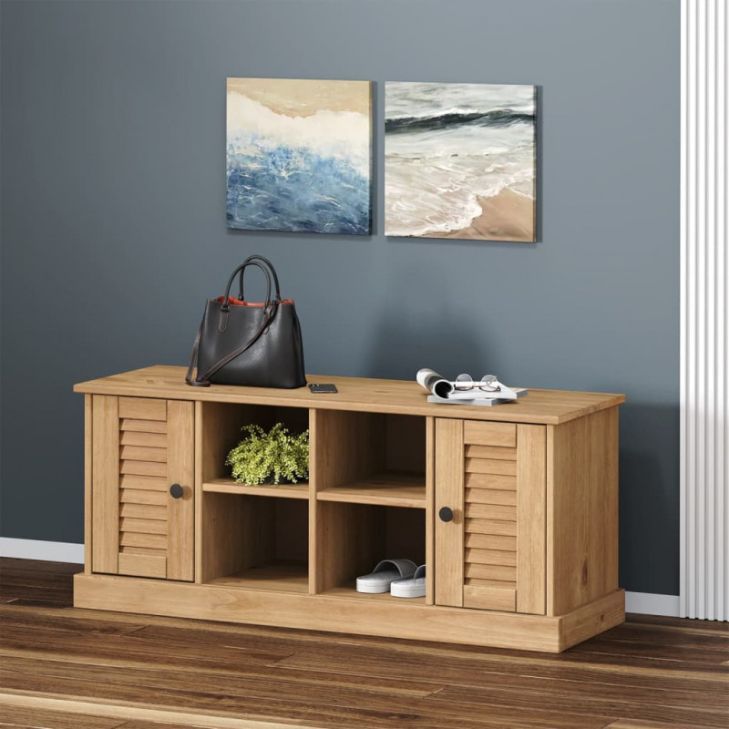 Szafka na buty VIGO, 106x35x45 cm, lite drewno sosnowe
