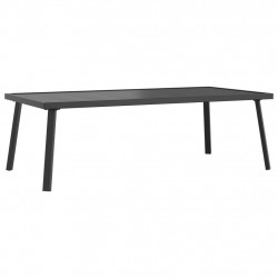 Ogrodowy stolik kawowy, antracytowy, 110x55x35 cm, stalowy