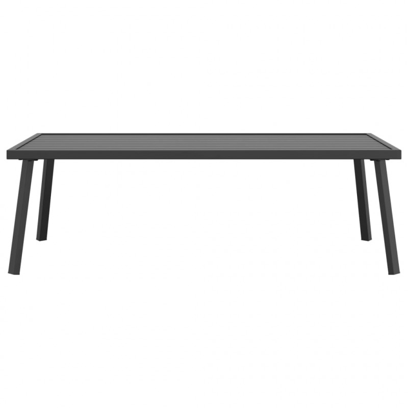 Ogrodowy stolik kawowy, antracytowy, 110x55x35 cm, stalowy