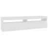 Szafki pod TV z oświetleniem LED, 2 szt., białe, 75x35x40 cm