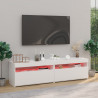 Szafki pod TV z oświetleniem LED, 2 szt., białe, 75x35x40 cm