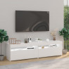 Szafki pod TV z oświetleniem LED, 2 szt., białe, 75x35x40 cm