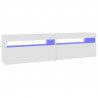 Szafki pod TV z oświetleniem LED, 2 szt., białe, 75x35x40 cm
