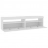 Szafki pod TV z oświetleniem LED, 2 szt., białe, 75x35x40 cm