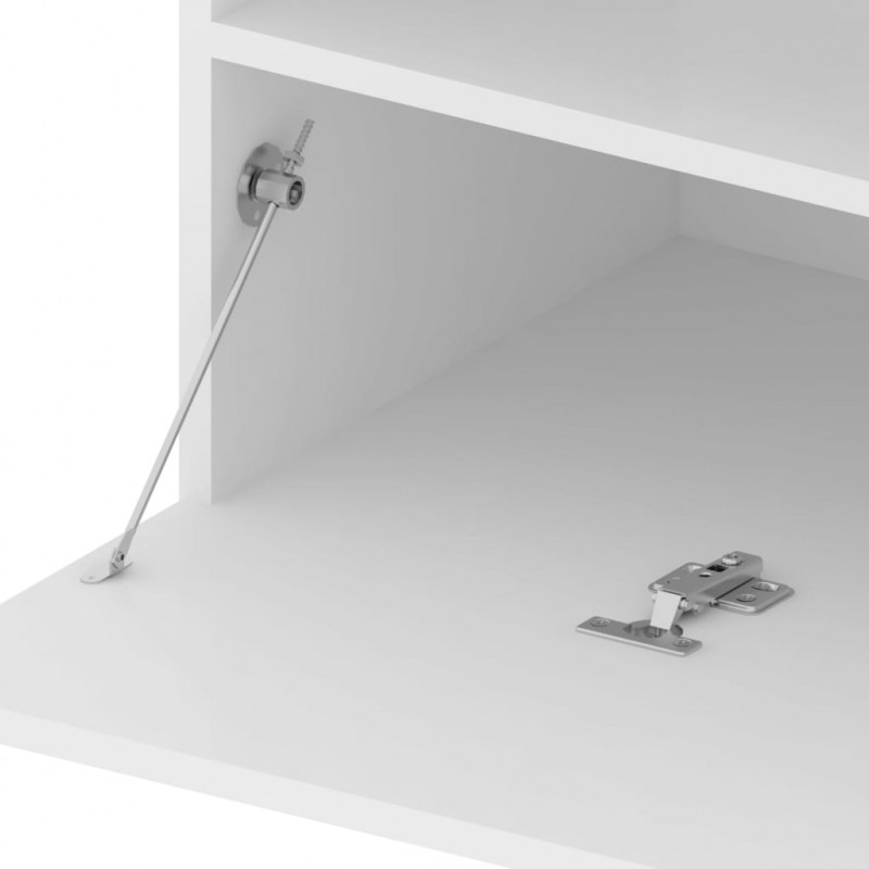 Szafki pod TV z oświetleniem LED, 2 szt., białe, 75x35x40 cm