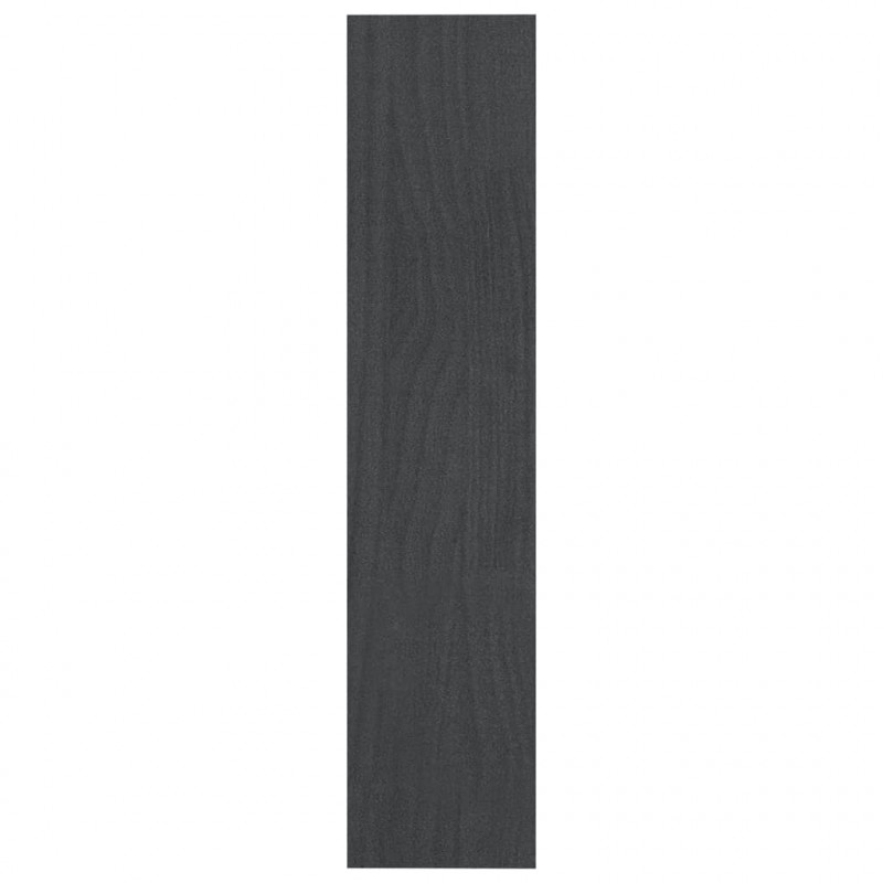 Regał na książki/przegroda, szary, 100x30x135,5 cm, lita sosna