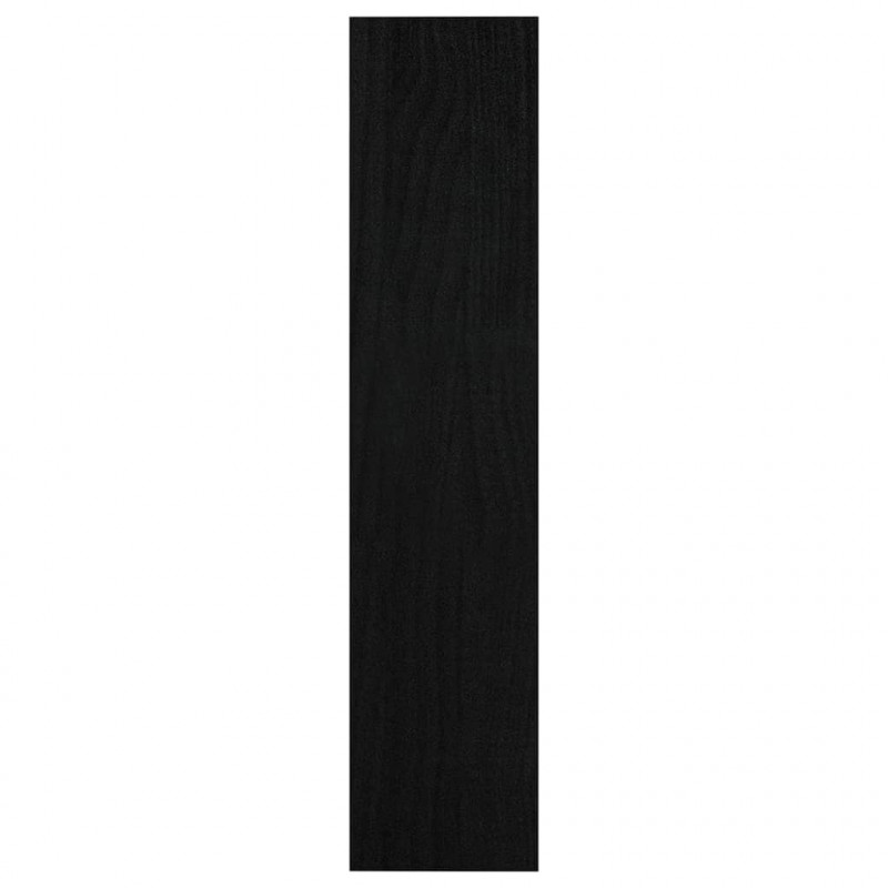 Regał na książki/przegroda, czarny, 100x30x135,5 cm, sosnowy