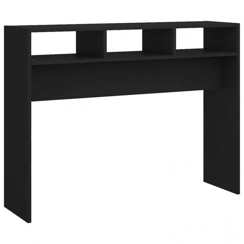 Stolik konsolowy, czarny, 105x30x80 cm, materiał drewnopochodny
