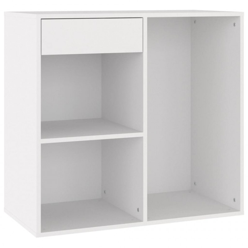 Szafka na kosmetyki, biała 80x40x75 cm, materiał drewnopochodny