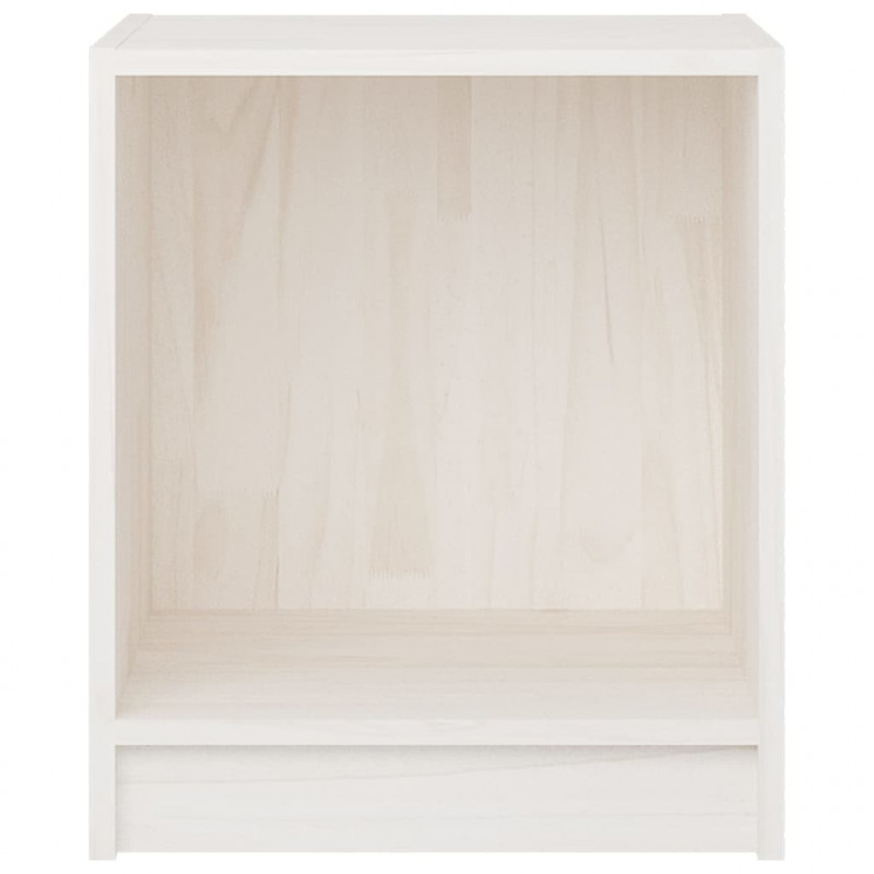 Szafki nocne, 2 szt., białe, 35,5x33,5x41,5 cm, drewno sosnowe