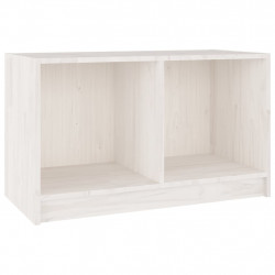 Szafka pod telewizor, biała, 70x33x42 cm, lite drewno sosnowe