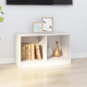Szafka pod telewizor, biała, 70x33x42 cm, lite drewno sosnowe