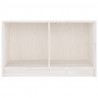 Szafka pod telewizor, biała, 70x33x42 cm, lite drewno sosnowe