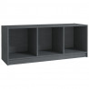 Szafka pod telewizor, szara, 104x33x41 cm, lite drewno sosnowe