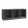 Szafka pod telewizor, szara, 104x33x41 cm, lite drewno sosnowe
