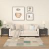Stoliki boczne, 2 szt., szare, 40x40x39 cm, lite drewno sosnowe