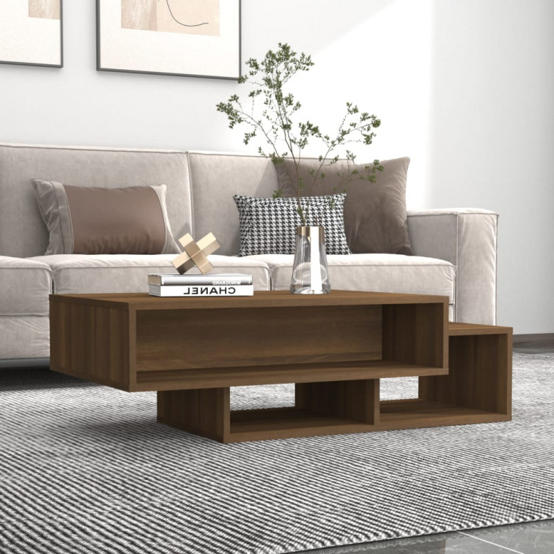 Stolik kawowy, brązowy dąb 105x55x32 cm materiał drewnopochodny