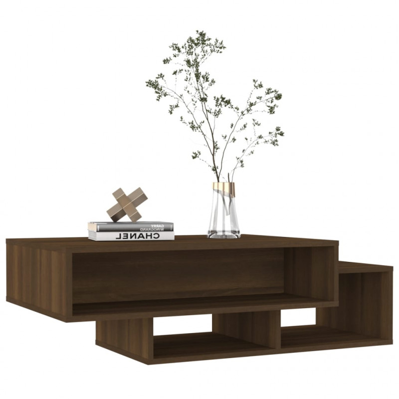Stolik kawowy, brązowy dąb 105x55x32 cm materiał drewnopochodny