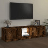 Szafka pod TV, z LED, przydymiony dąb, 140 x 40 x 35,5 cm