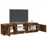 Szafka pod TV, z LED, przydymiony dąb, 140 x 40 x 35,5 cm