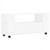 Szafka pod TV, biała, 102x34,5x43 cm, materiał drewnopochodny